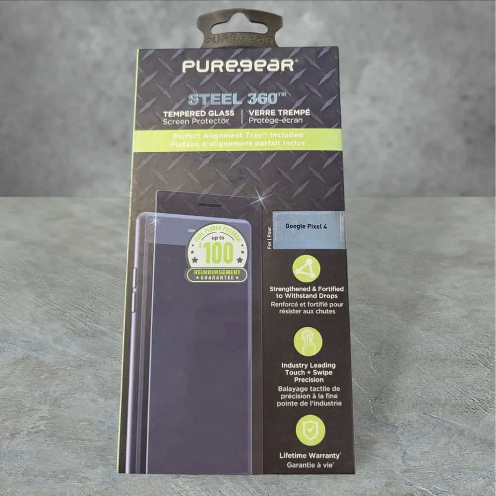 Pure Gear‎ Steel 360 Screen Protector Glass for Google Pixel 4 See Description